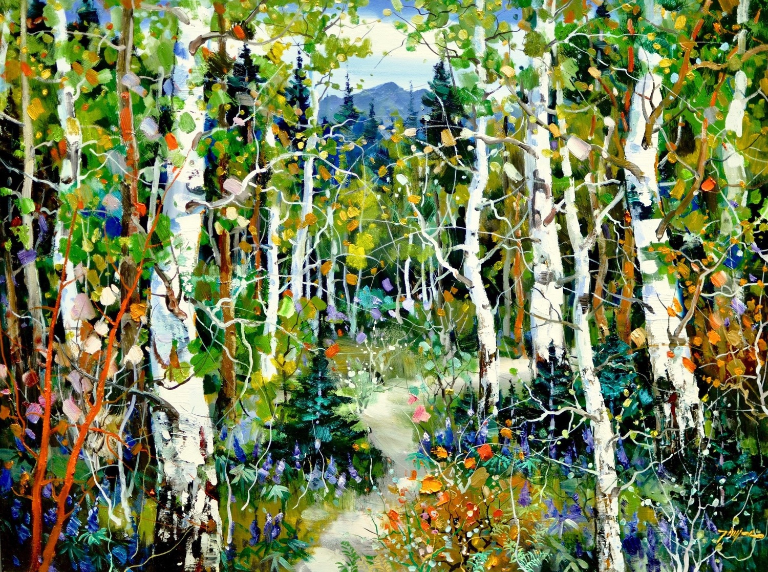 Serene Birch Forest