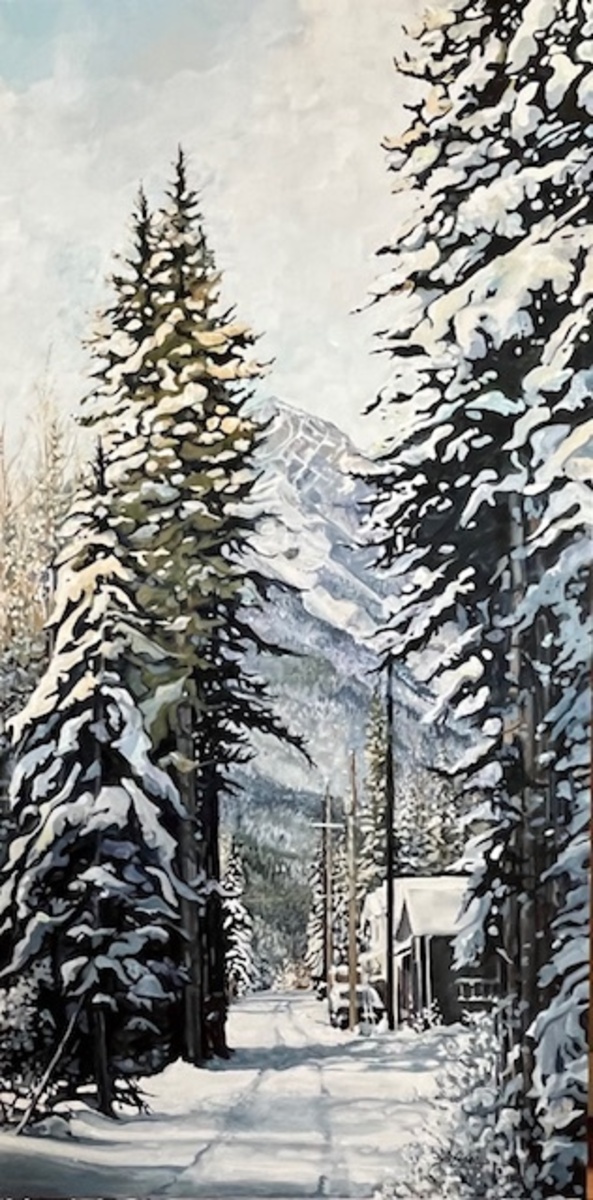 Snowy Street Canmore