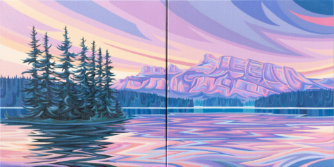 Two Jack Lake Diptych